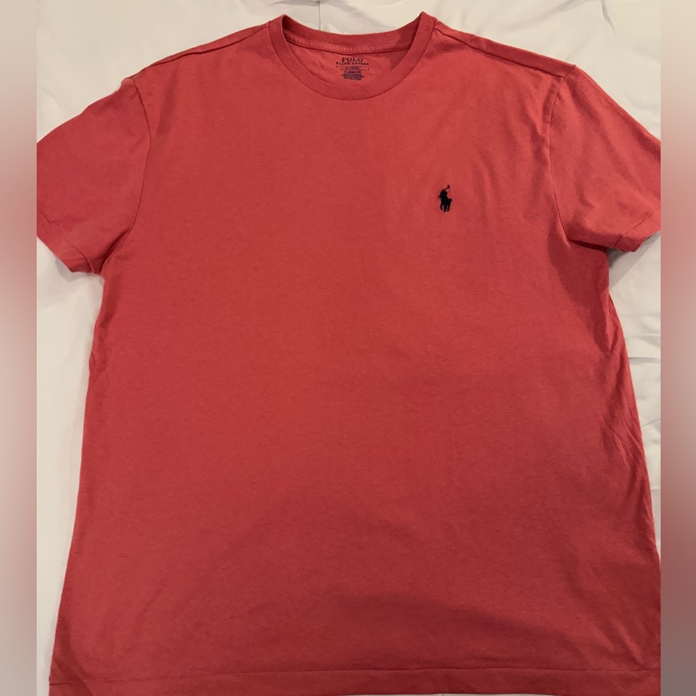 Polo Ralph Lauren t shirt, classic fit, medium, color coral